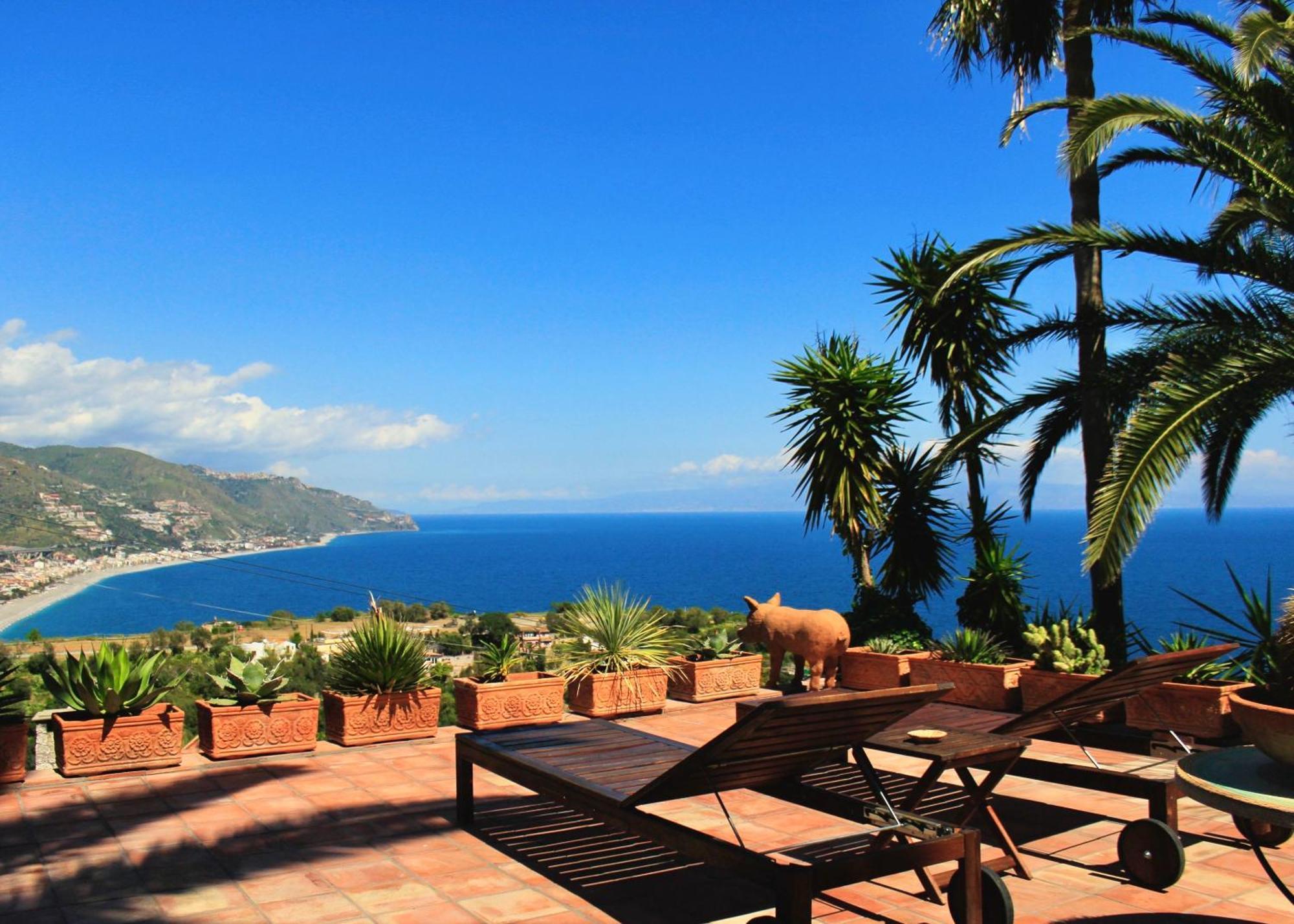 Villa Lou Taormina Private Villa With Panoramic Sea View Pool Exterior foto
