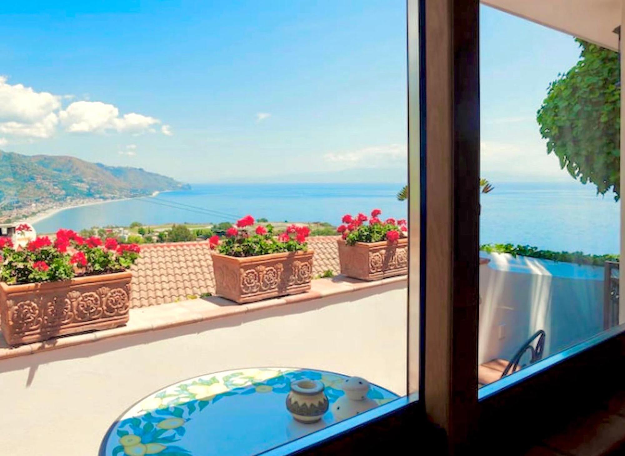 Villa Lou Taormina Private Villa With Panoramic Sea View Pool Exterior foto